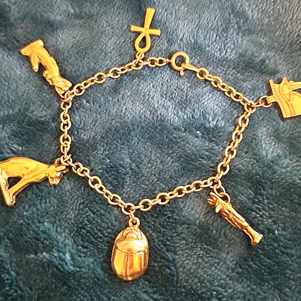 Egyptian Revival MMA Charm Bracelet